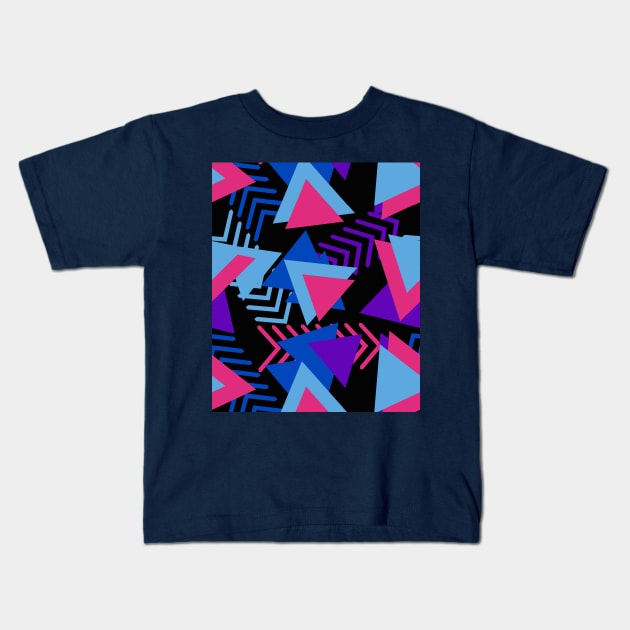 Vintage Geometric Pattern Memphis Retro memphis Gifts idea for Pattern Lovers Kids T-Shirt by MIRgallery